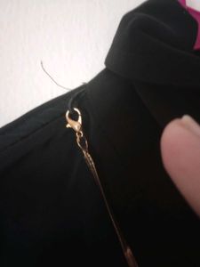 Two-Tone Blouse with detachable stylish chain