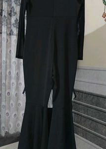 Black Jumpsuit With Adjustable Back Zid