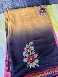 Ombre Floral Saree
