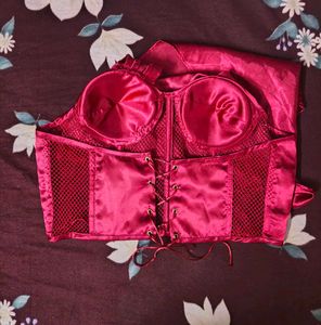 ❤️‍🔥Red Rhinestone Corset Top❤️‍🔥