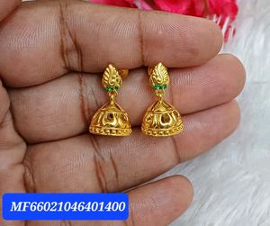 silver 92.5 Golden Jhumka Earrings