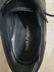 Hush Puppies Black Leather Oxfords