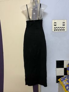 Sleek Black Corset One Piece Dress