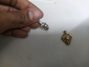 Combo: Gold And Silver Coloured Pendants