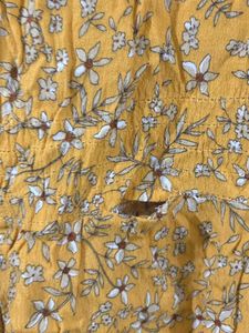 Flower Printef Mustard Short/ Mid Frock