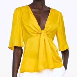 Zara Satin Flowy Top