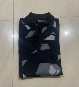 👕Black Coloured Geometric Pattern T-shirt 👕