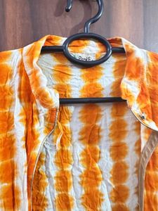 Orange/white Tie-Dye Shrug NOT KURTA