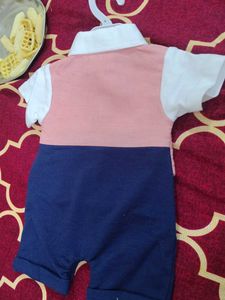 Boys Orange Romper