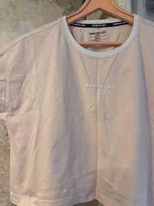 Kenneth Cole Pink Crop Tee, Bust- 34/32