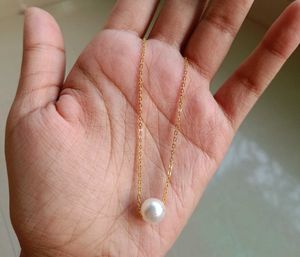 Beautiful Pearl Pendant Gold Necklace💛