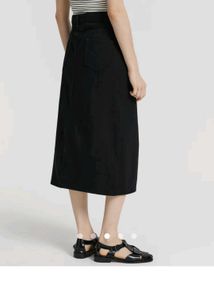 Slit Black A_ Line Skirt ( Also A Free Gift) 🎁