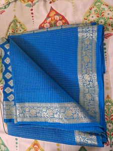 Preloved- Silk Saree With Stitched Blouse