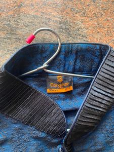 Manyavar blue &amp; black Kurta with pyjama