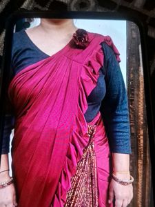 Elegant Maroon Saree