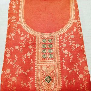 Elegant Red Ethnic Dress Material