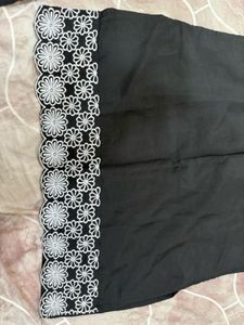 Black Embroidered Kurta Set
