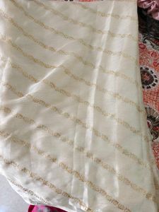 Elegant cream saree