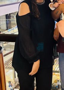 Chic Black Cut-Out Top