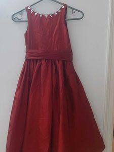 Maroon gown dress for girls