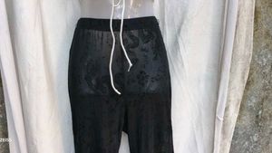 71511. Black Patterned Lounge Pants