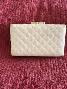 Padded White Clutch