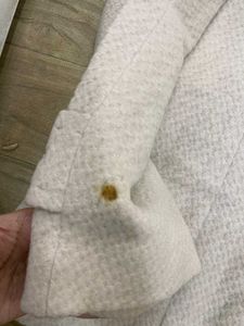 Cream Wool Blend Coat - Bust Upto 36