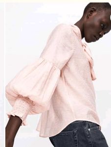 Zara Tie-Neck Blouse