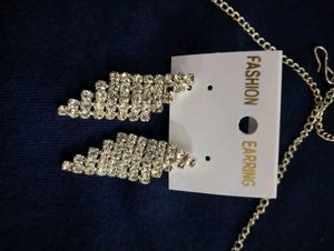 Sparkling Rhinestone Necklace &amp; Earring Set