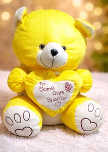 Yellow Teddy Bear with Heart