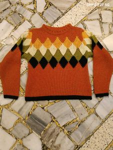 Diamond Pattern Knit Sweater
