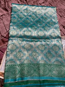 New Silk Saree With Unstich Blouse