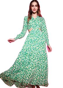 Floral Green Maxi Dress