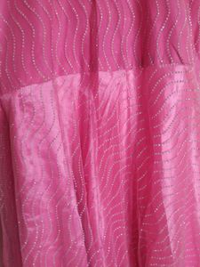 Beautiful Pink Long Kurti With Plazo Dupatta 💗