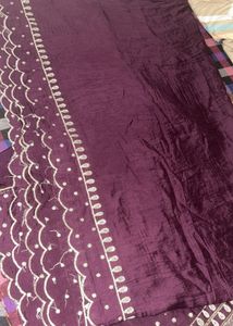 Purple Embroidered Indian Suit