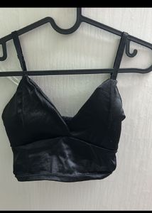 Black Satin Cami Top