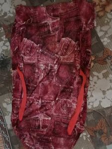 Red Print Tunic Top