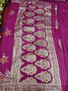 Pink Floral Saree