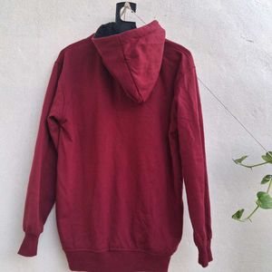 Maroon Zip-Up Hoodie