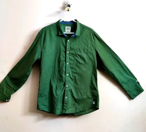 men's classiz formal green shirt
