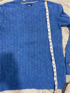 Blue Cable Knit Sweater
