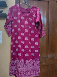 Elephant Printed Daily Wear Kurta For Women