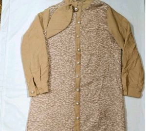 Elegant Tan Midi Shirt Dress10/10