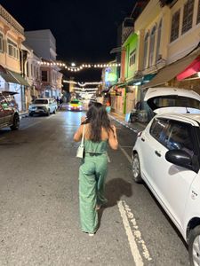 Green Crop Top &amp; Wide Leg Pants Set