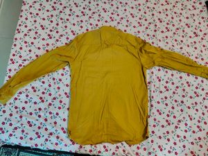 DNMX Cotton Slim Fit Shirt - Mustard
