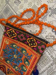 Embroidered Sling Bag