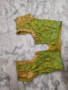 Beautiful Blue Golden Sari