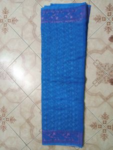 Blue Chiffon Saree