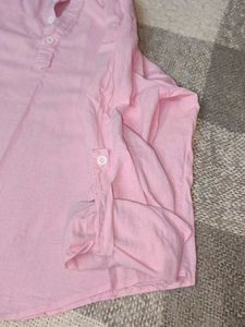 Pink Button-Down Blouse