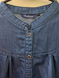 Denim Button-Up Top